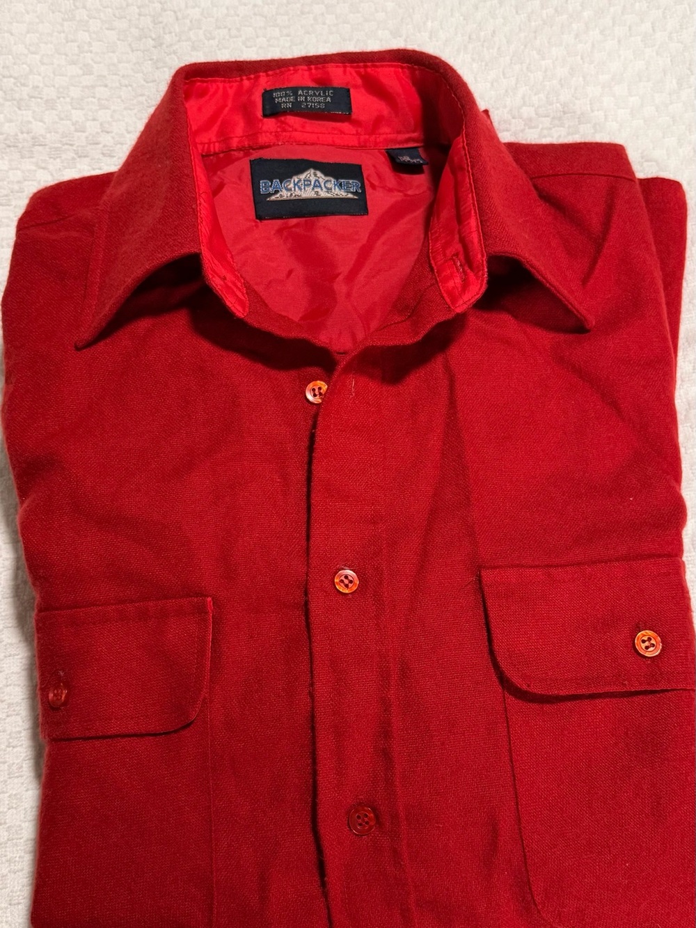 Vintage Backpacker Red flannel shirt